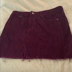 Blank NYC Maroon Suede-Like Skirt Size 30